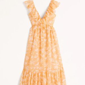 Abercrombie & Fitch Drama Ruffle Maxi Dress
